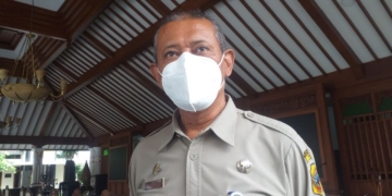MENJELASKAN: Kepala Badan Penanggulangan Bencana Daerah (BPBD) Kabupaten Pati Martinus Budi Prasetyo. (AZIZ AFIFI/ LINGKARJATENG.ID)