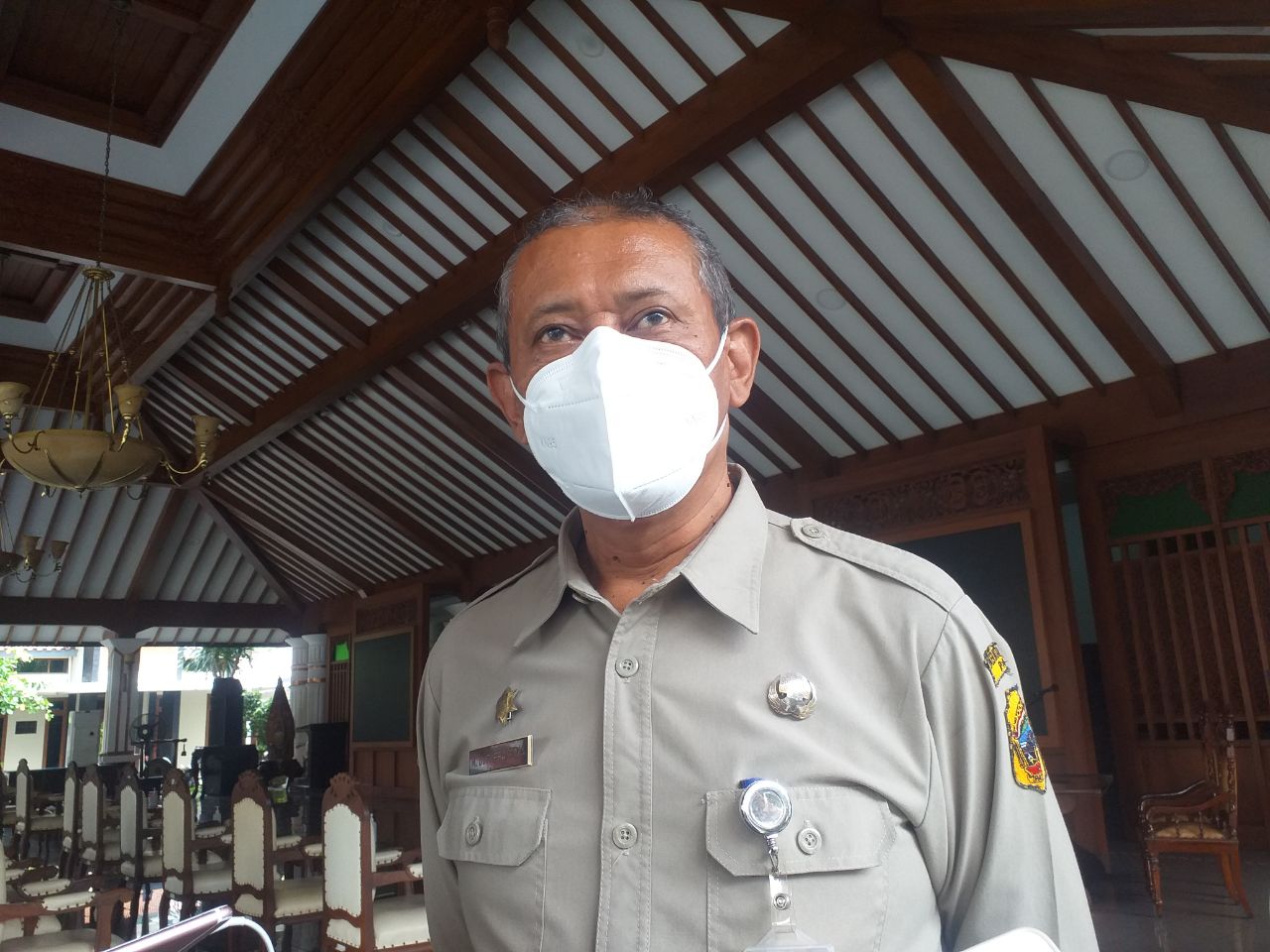 MENJELASKAN: Kepala Badan Penanggulangan Bencana Daerah (BPBD) Kabupaten Pati Martinus Budi Prasetyo. (AZIZ AFIFI/ LINGKARJATENG.ID)