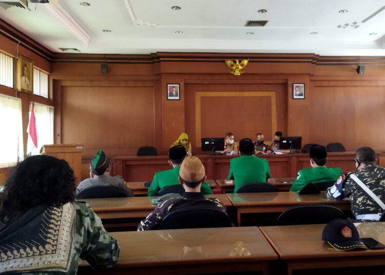 AUDIENSI: PC GP Ansor Pati melakukan audiensi terkait penutupan tempat prostitusi di Pati. (AZIZ AFIFI/ LINGKARJATENG.ID)