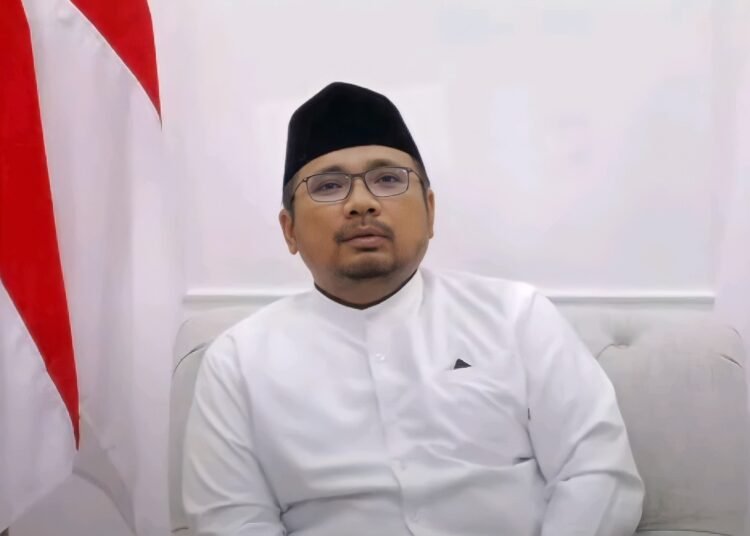 Jelang Maulid Nabi, Menag RI Minta Masyarakat Amalkan Petuah Kiai 25 SAMBUTAN: Menteri Agama RI Yaqut Cholil Qoumas saat memberikan sambutan secara virtual dalam acara Peringatan Maulid Nabi Muhammad SAW. (ISTIMEWA/LINGKARJATENG)