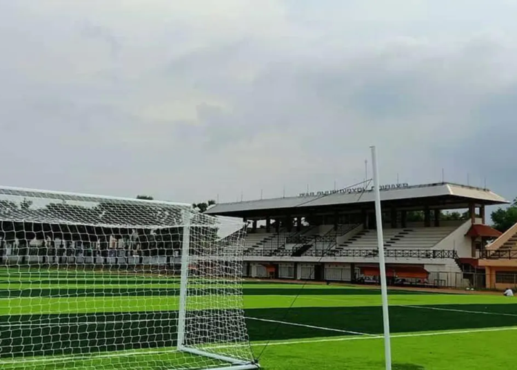 Rumput sintetis di stadion Joyokusumo Pati | Sumber IG : stadionjoyokusumopati