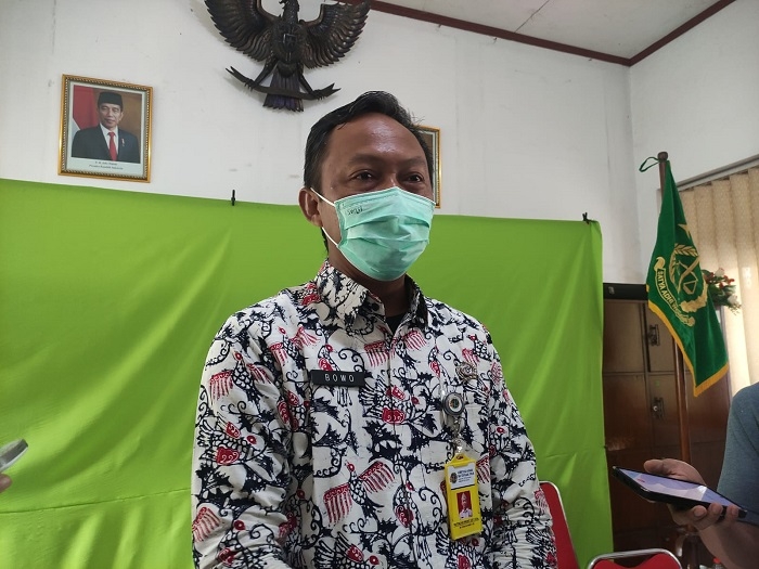 Kepala BPN Kudus Pratomo Adi Wibowo sedang memberikan penjelasan kepada awak media, baru-baru ini. (Nisa Hafizhotus Syarifa / Lingkarjateng.id)