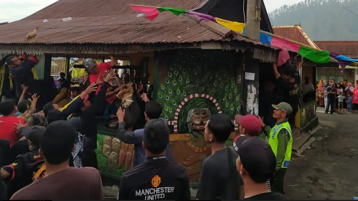 WARISAN: Mondosiyo Pancot merupakan tradisi sedekah bumi yang dilakukan oleh warga Pancot Kelurahan Kalisoro Kecamatan Tawangmangu.