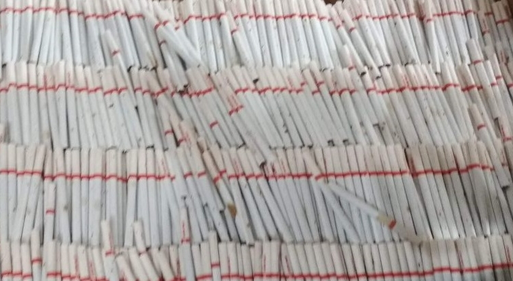 DIAMANKAN: Rokok ilegal hasil penangkapan Kantor Pengawasan dan Pelayanan Bea Cukai (KPPBC) Tipe Madya Kudus. (Istimewa / Lingkarjateng.id)