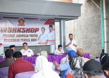 SINERGI: DPC Partai Gerindra Kudus adakan workshop “Perkuat Jaringan Partai Gerindra untuk Sukseskan Pemilu 2024” di Jekulo, Kudus, Minggu (12/12). (Istimewa/Lingkarjateng.id)