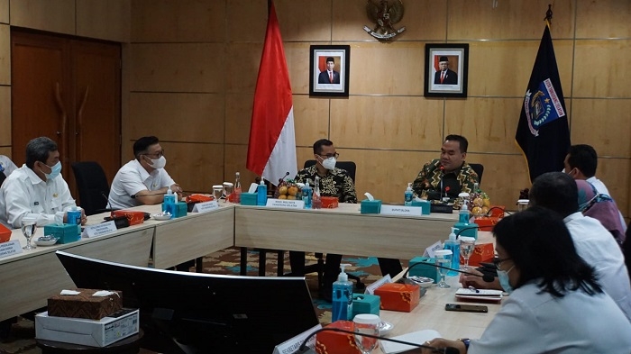 BERDIALOG: Pemkab Blora melakukan penjajakan kerja sama dengan Pemkot Tangerang Selatan, Rabu (1/2). (Istimewa / Lingkarjateng.id)