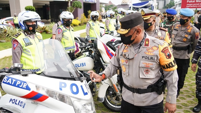SIAGA: Polda Jateng melakukan persiapan untuk menjaga stabilitas dan mobilitas masyarakat di wilayah Jawa Tengah saat Natal 2021 dan Tahun Baru 2022 mendatang. (Dok. Polda Jateng/Lingkarjateng.id)