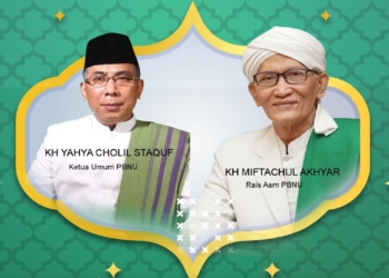 SELAMAT : Gus Yahya Terpilih sebagai Ketua Umum PBNU dan KH Miftachul Akhyar sebagai Rais Aam masa khidmat 2021-2026 di Muktamar ke-34 NU, Lampung, (24/12). (Istimewa/Lingkarjateng.id)