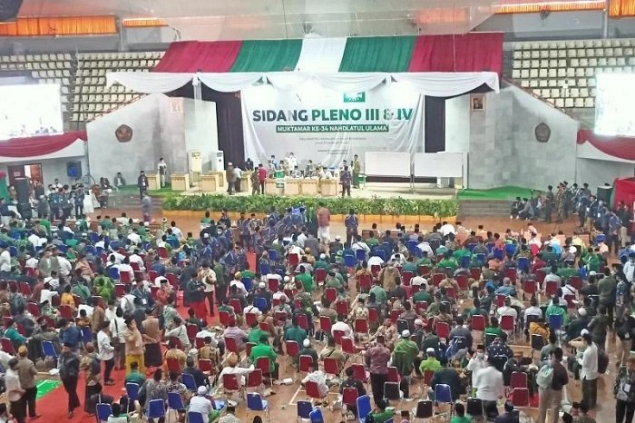 AKBAR: Suasana Mukmatar ke-34 Nahdalatul Ulama di Universitas Lampung, Jumat (24/12). (Istimewa/Lingkarjateng.id)