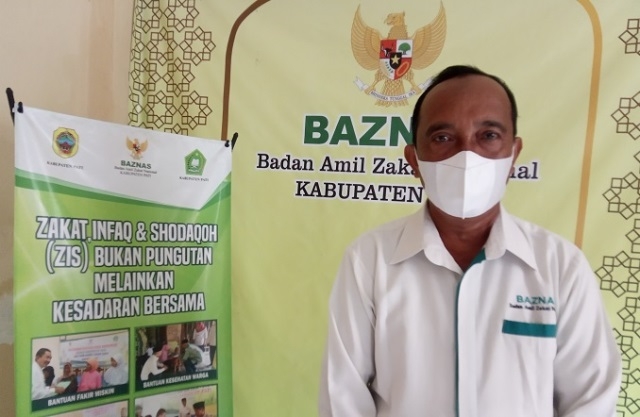 WAKA II Bidang Distribusi dan Pendayagunaan BAZNAS Pati, M. Amari. (Ika Tamara Dewi/Lingkarjateng.id)