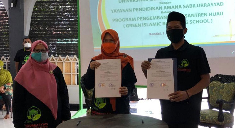 KOLABORASI: Ponpes Sabilurrosyad Kendal bekerja sama dengan UIN Walisongo untuk program pengembangan pesantren hijau. (Unggul Priambodo/Lingkarjateng.id)