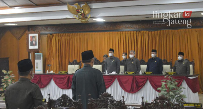 DPRD Jepara Serahkan Usulan Program Kegiatan Pembangunan 2023 25 KONDUSIF: Rapat paripurna dengan agenda pengambilan keputusan pokir, Rabu (9/2).
