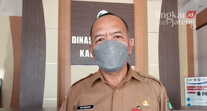 Kepala Dinas Kesehatan Kabupaten Blora, Edi Widayat saat menjelaskan upaya Dinkes Blora terhadap stunting di Kabupaten Blora, Rabu (23/2).