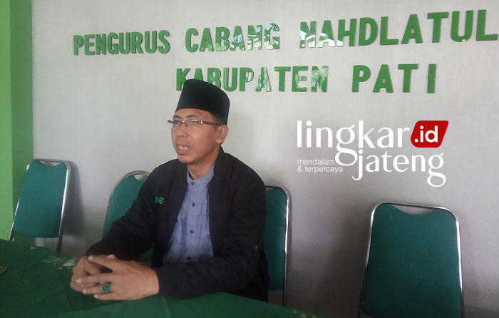Harlah ke-96 NU, Ketua PCNU Pati: Kuatkan Pelayanan kepada Umat 25 KETERANGAN: Ketua Pengurus Cabang Nahdlatul Ulama Kabupaten Pati sedang menjelaskan terkait Harlah NU di tahun 2022. (Ika Tamara Dewi/Lingkarjateng.id)