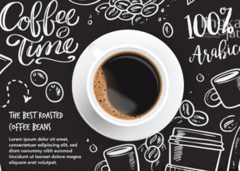 ILUSTRASI: Kopi yang sudah siap diminum dengan olahan dan proses yang tepat. (Sumber: Freepik @coolvector/Lingkarjateng.id)