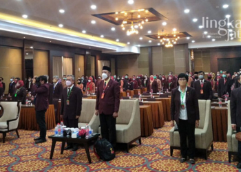 MUSDA: Pelaksanaan Musda ke-10 Persatuan Perawat Nasional Indonesia (PPNI) Semarang yang dilaksanakan di salah satu hotel di Semarang. (Adimungkas/Lingkarjateng.id)