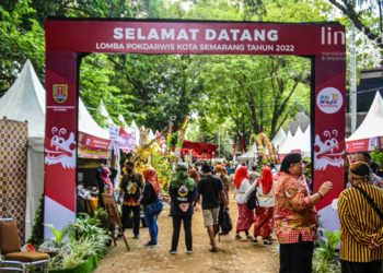 RAMAI: Suasana Lomba Pokdarwis di Taman Budaya Raden Saleh (TBRS) Semarang. (Dinda Rahmasari/Lingkarjateng.id)