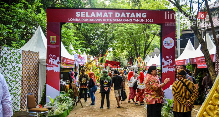 RAMAI: Suasana Lomba Pokdarwis di Taman Budaya Raden Saleh (TBRS) Semarang. (Dinda Rahmasari/Lingkarjateng.id)