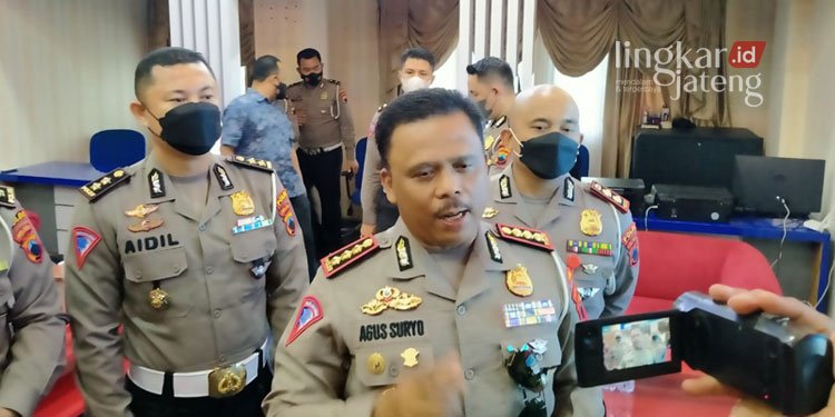Sambut Lebaran, Ratusan Posko di Jateng Telah Disiapkan 25 MENERANGKAN: Dirlantas Polda Jateng, Kombes Agus Suryo Nugroho saat memberikan keterangan pada awak media, Rabu (20/4). (Dok. Polda Jateng/Lingkarjateng.id)