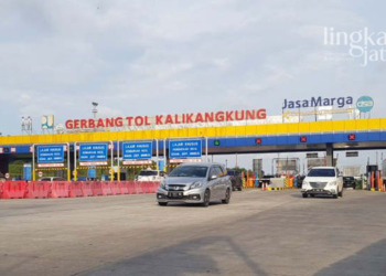 POTRET: Gerbang Tol Kalikangkung, Semarang. (Antara News/Lingkarjateng.id)