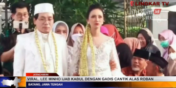 MENIKAH: Pria asal Korea Selatan, Lee Min-ho menikahi wanita asal Kabupaten Batang, Puput Norma Destya yang mana video pernikahannya viral di media sosial. (Dok. Lingkar TV/Lingkarjateng.id)