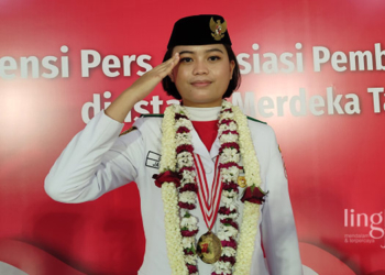 Disambut Meriah, I Dewa Ayu Firsty Meita Dewanggi Pembawa Baki Bendera di Istana Negara Pulang ke Kudus