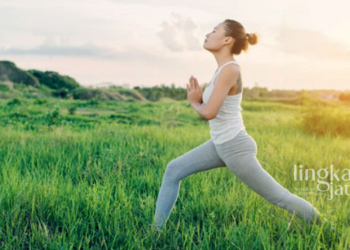 ILUSTRASI: Seorang wanita melakukan olahraga. (Freepik @jcomp/Lingkarjateng.id)