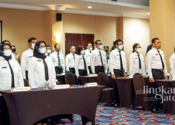 PELATIHAN: Sebanyak 30 Pejabat Eselon 3 Pemkot Salatiga mengikuti PKA (Pelatihan Kepemimpinan Administrator) Angkatan VI Salatiga Tahun 2022. (Unggul Priambodo/Lingkarjateng.id)