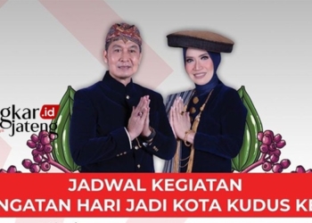 POTRET: Hari Ulang Tahun (HUT) ke-473 Kabupaten Kudus. (Gambar diolah/Lingkarjateng.id)