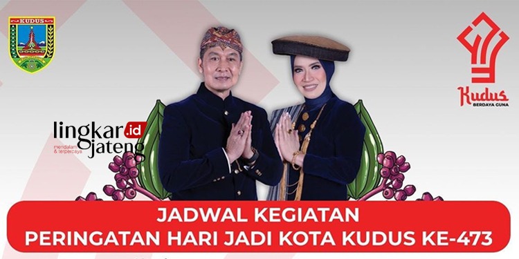 POTRET: Hari Ulang Tahun (HUT) ke-473 Kabupaten Kudus. (Gambar diolah/Lingkarjateng.id)