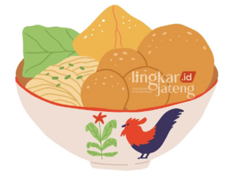 ILUSTRASI: Mangkuk bergambar ayam jago yang legendaris se-Asia. (Freepik @syarifahbrit/Lingkarjateng.id)