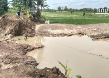 Tanggul Sungai Jajar Baru Jebol