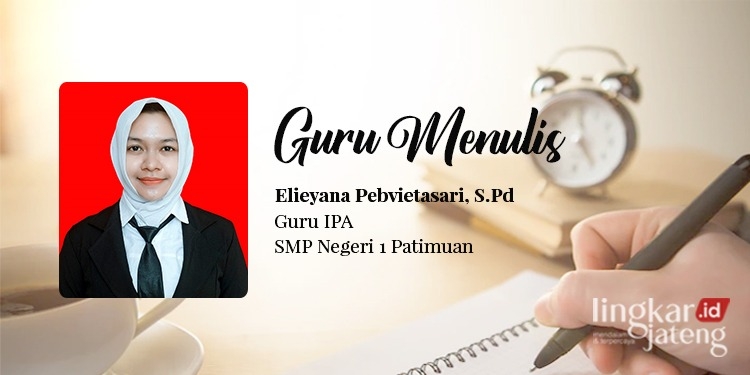 Model Pembelajaran Discovery Learning Berbantuan Media Powerpoint untuk Meningkatkan Hasil Belajar Peserta Didik Kelas VIII B Tahun Ajaran 2021/2022 pada Materi Tekanan Zat 25 POTRET: Guru IPA SMP Negeri 1 Patimuan, Cilacap, Jawa Tengah, Elieyana Pebvietasari, S.Pd. (Istimewa/Lingkarjateng.id)