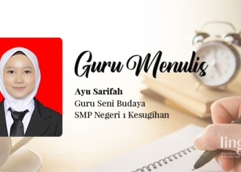 POTRET: Guru Seni Budaya SMP Negeri 1 Kesugihan, Cilacap, Jawa Tengah, Ayu Sarifah. (Istimewa/Lingkarjateng.id)