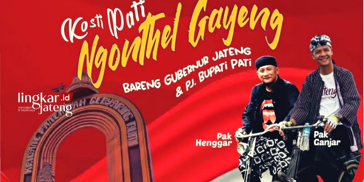 POTRET: Poster acara Ngonthel Gayeng dalam rangka HUT ke-4 Kosti Pati. (Istimewa/Lingkarjateng.id)