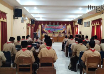 RAPAT KERJA: Rapat Kerja Kwarcab Pramuka Grobogan masa bakti 2022-2027 di Aula Kwarcab Grobogan pada Rabu, 1 Februari 2023. (Muhamad Ansori/Lingkarjateng.id)