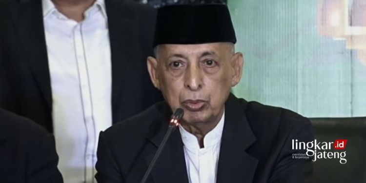 Ketua MUI Abdullah Jaidi dalam konferensi pers penetapan 1 Ramadhan 1444 Hijriyah di Gedung Kementerian Agama, Jakarta, Rabu, 22 Maret 2023. (Istimewa/Lingkarjateng.id)