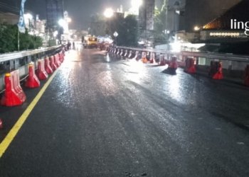 INFRASTRUKTUR: Uji coba Jembatan Juwana, Pati ditunda. (Arif Febriyanto/Lingkarjateng.id)