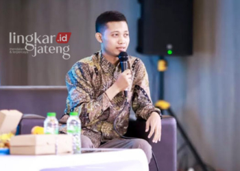 Bacaleg PKB Kudus, Muhammad Yusrul Niam Aulamuna, yang akan maju pada Pileg 2024. (Ihza Fajar/Lingkarjateng.id)