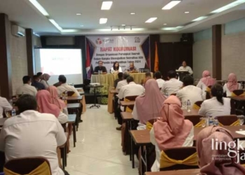 KONDUSIF: Rapat Koordinasi dengan OPD dalam rangka mewujudkan netralitas ASN pada Pemilu 2024. (Arvian Maulana/Lingkarjateng.id)