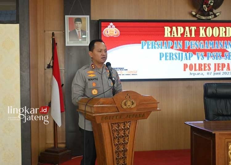 POTRET: Kapolres Jepara AKBP Wahyu Nugroho Setyawan. (Tomi Budianto/Lingkarjateng.id)