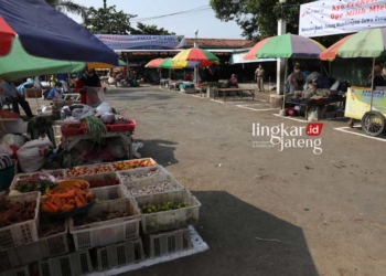 POTRET: Pasar Puri baru usai dilakukan penataan saat pandemi Covid-19 masih merebak. (Dok. Humas Pemprov Jateng/Lingkarjateng.id)