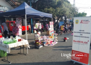 Promosi Porprov Dinporapar Pamerkan Ekraf di CFD Pati