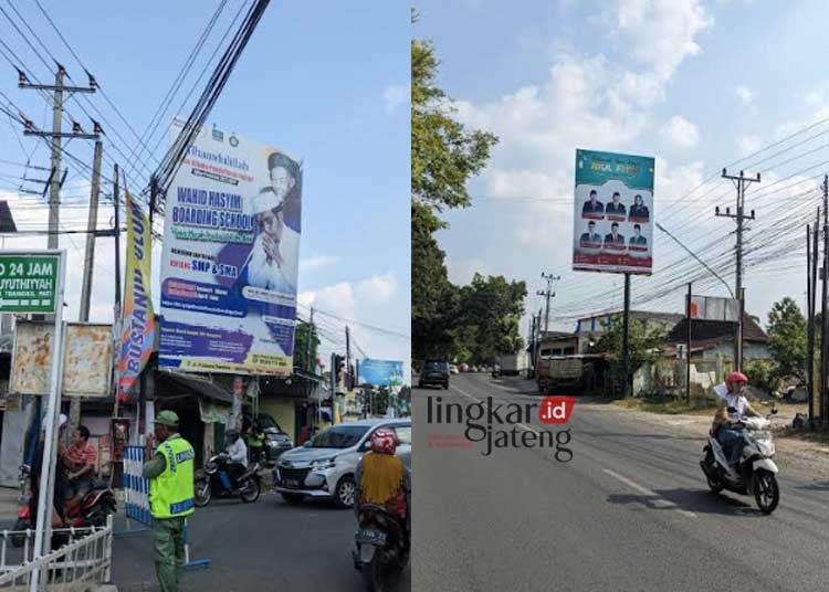 ILUSTRASI: Lokasi reklame di Kabupaten Pati. (Khairul Mishbah/Lingkarjateng.id)