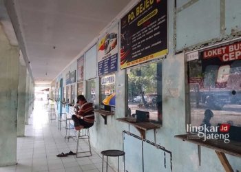 SENYAP : Kondisi Terminal Purwodadi di Kabupaten Grobogan sepi pengunjung. (Eko Wicaksono/Lingkarjateng.id)