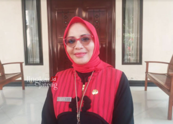 WAWANCARA: Kepala Dinas Pariwisata (Disparta) Kabupaten Semarang sekaligus Pemakrasa meluncurkan program SERASI (Akselerasi Implementasi) Sistem Pemerintahan Berbasis Elektronik (SPBE) di Balaiurang Balai Bahasa Provinsi Jawa Tengah, Ungaran, Kabupaten Semarang pada Selasa, 27 Juni 2023. (Hesty Imaniar/Lingkarjateng.id)