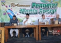 SOSIALISASI: Anggota Komisi C DPRD Jepara Bustanul Arif saat menjadi narasumber di kegiatan Pertemuan Penggiat Medsos di Kecamatan Tahunan, Kabupaten Jepara. (Tomi Budianto/Lingkarjateng.id)