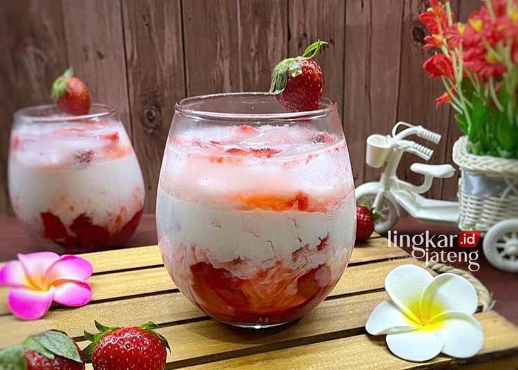 TERSAJI: Korean Milk Strawberry. (Instagram @liang.er_kitchen/Lingkarjateng.id)
