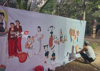 BERSIAP: Gelar budaya “Ngangsu Banyu” dipersiapkan oleh panitia Desa Rejosari, Kecamatan Dawe, Kudus pada 18-20 Agustus mendatang. (Ihza Fajar/Lingkarjateng.id)