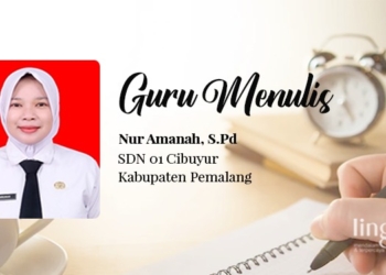 POTRET: Nur Amanah, S.Pd., Guru SDN 01 Cibuyur, Kabupaten Pemalang (Istimewa/Lingkarjateng.id)